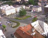 Krásná Lípa - aktuální pohled na Křinické náměstí
